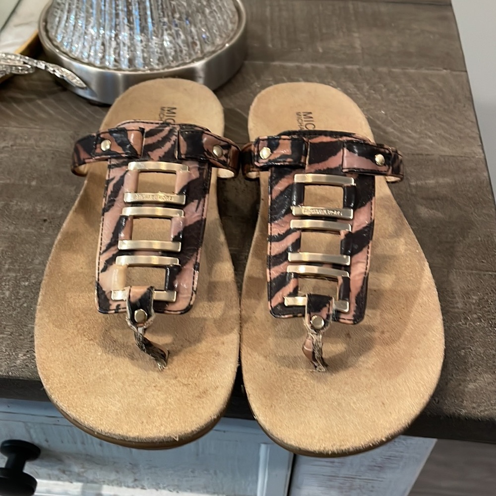 Michael Kors Printed Thong Sandals